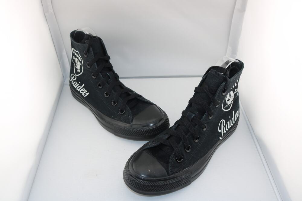 Converse Chuck Taylor All Star Las Vegas Raiders High Top Black Womens 6 Mens 4